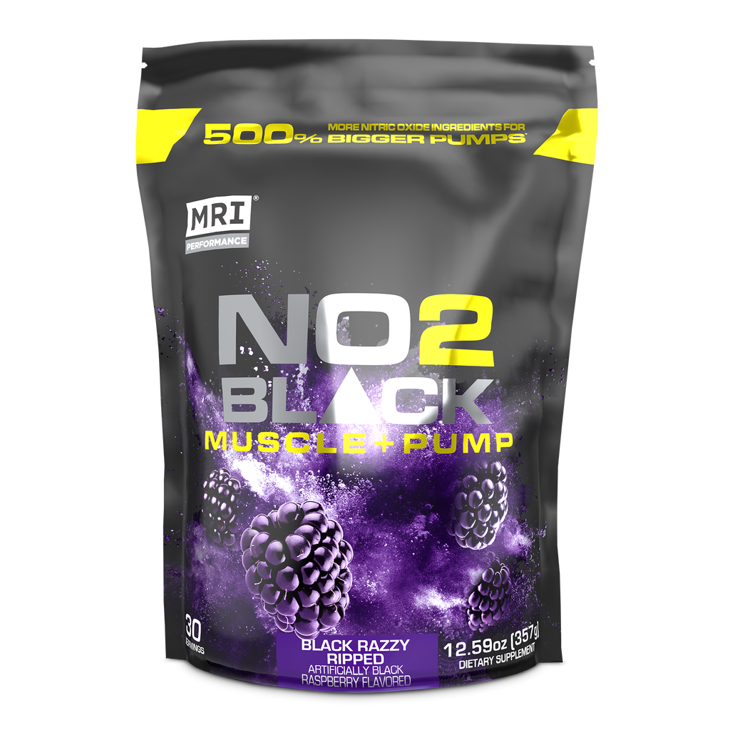 MRI NO2 Black Muscle Pump | Nitric Oxide Preworkout Supplement | Stim ...