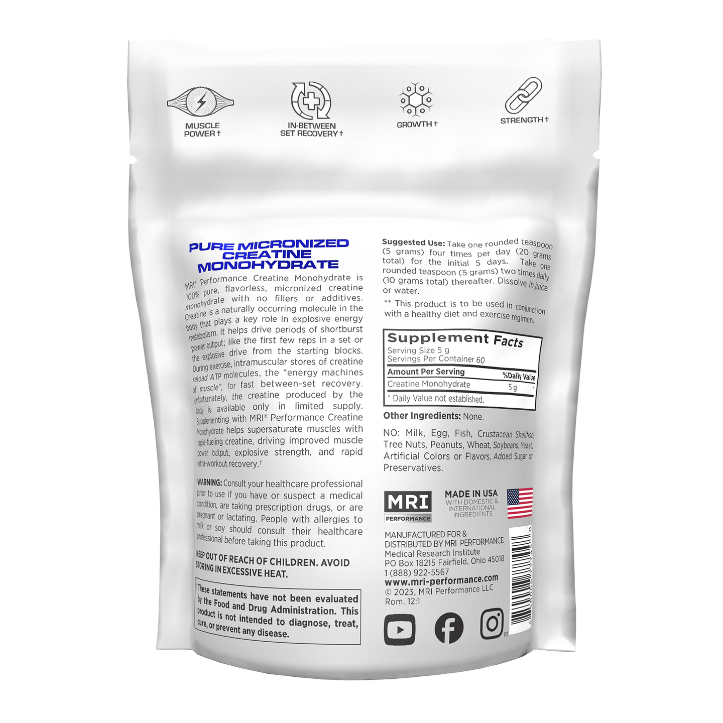 MRI Performance Micronized Creatine Monohydrate