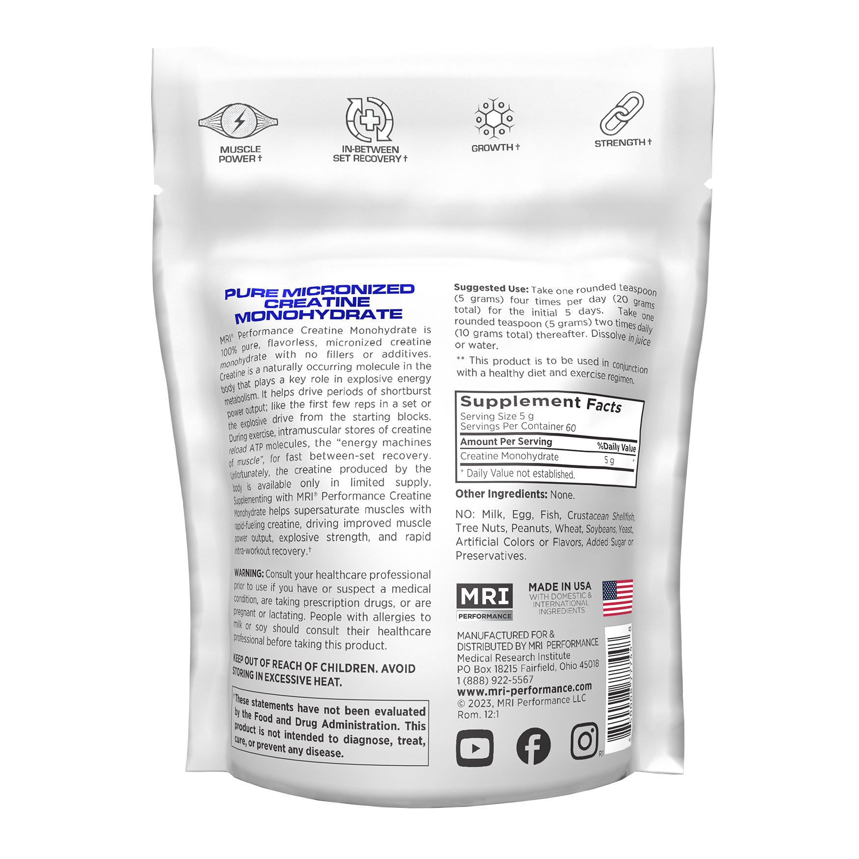 MRI Performance Micronized Creatine Monohydrate