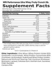 MRI Performance Ultra Whey Protein 2lb