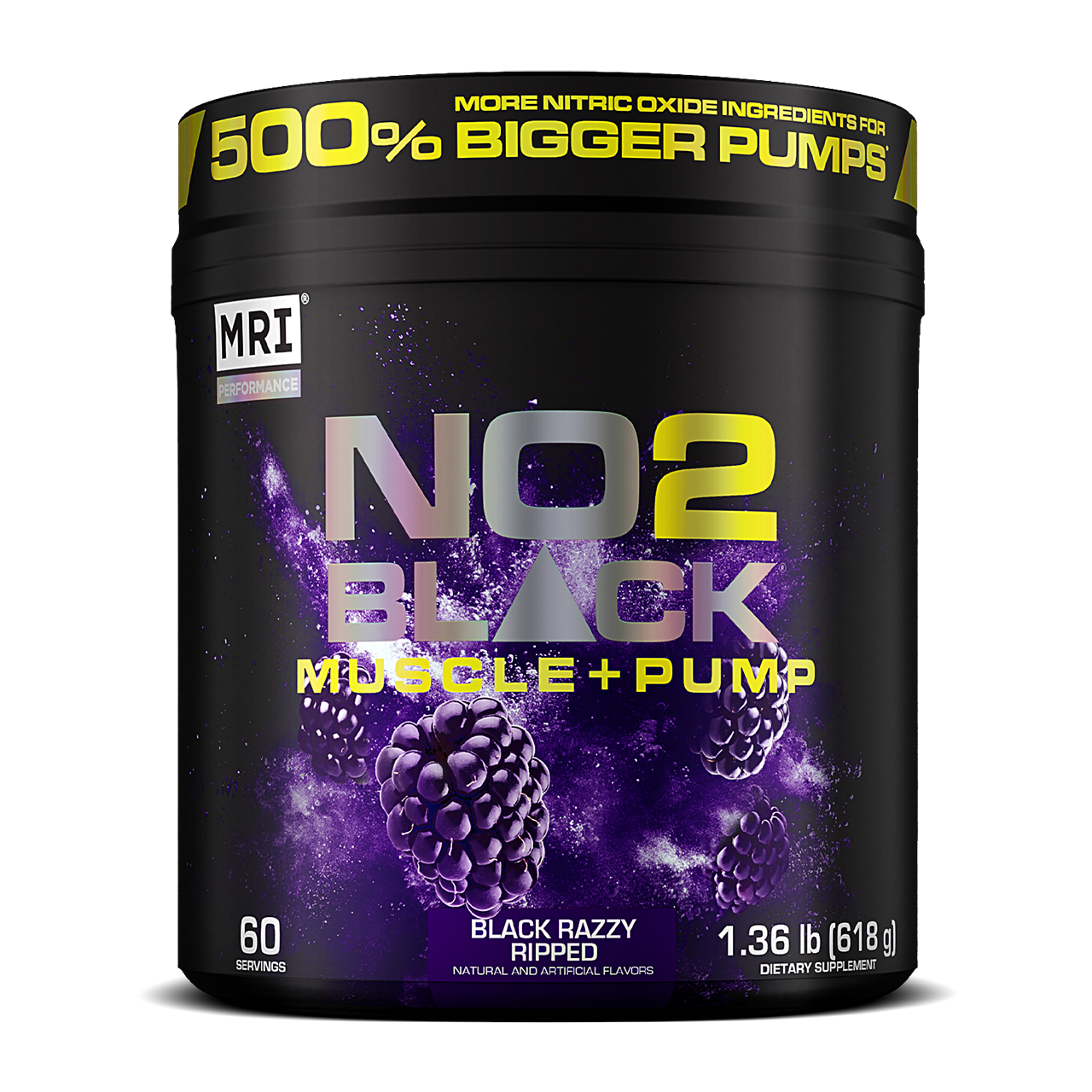 MRI Performance NO2 Black Muscle + Pump Nitric Oxide (60 servings)