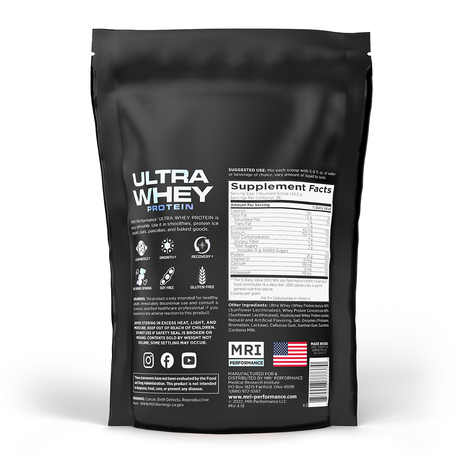 MRI Performance Ultra Whey Protein 2lb